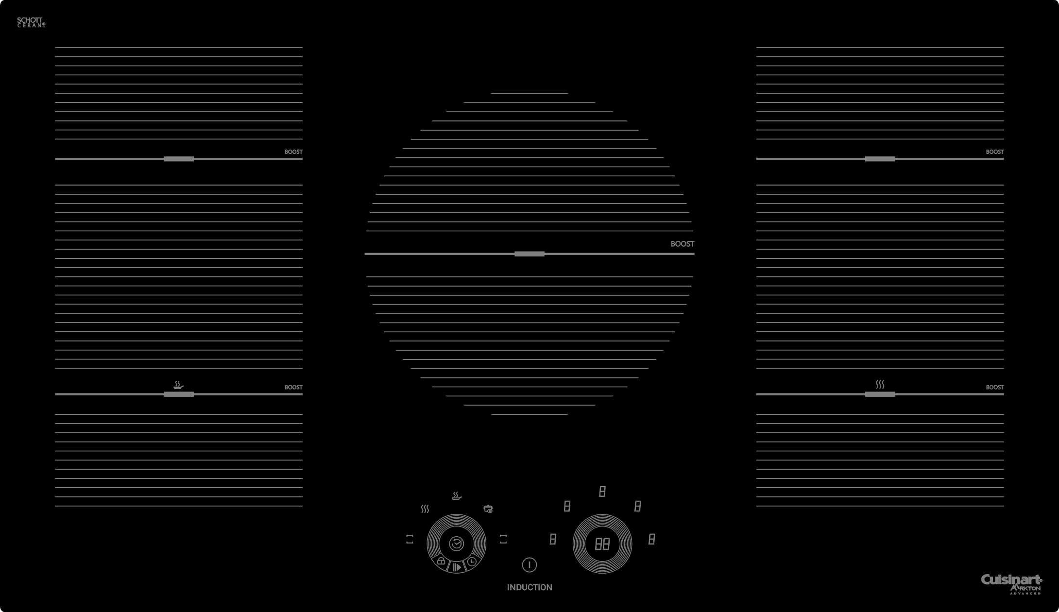 Cooktop Induo 5Z 90cm Cuisinart Arkton Advanced - 4093860005